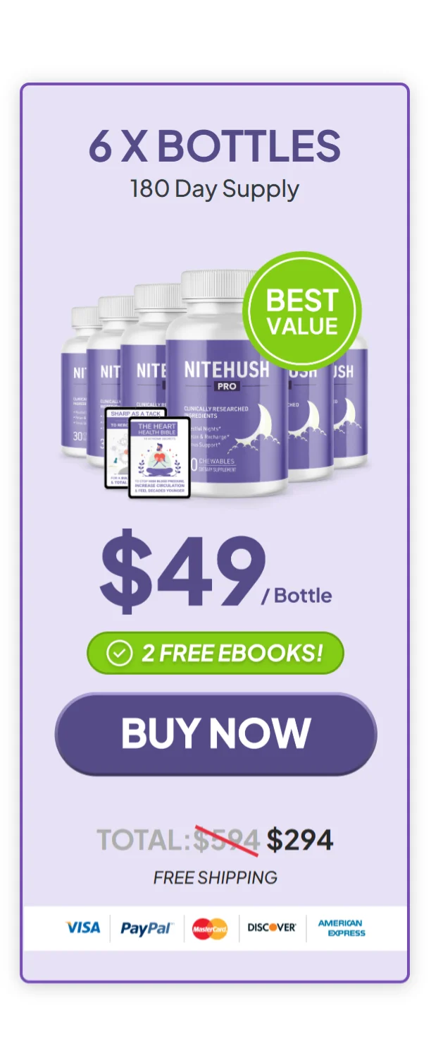 NiteHush Pro™ 6 bottles pricing